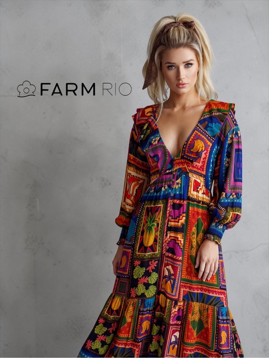 FARM Rio Dresses & Skirts - FARM Rio Patchwork Tapestry Ankle Maxi Dress - Size M